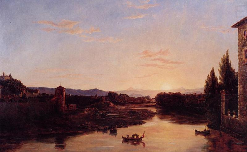 Thomas Cole Sunset of the Arno oil painting picture